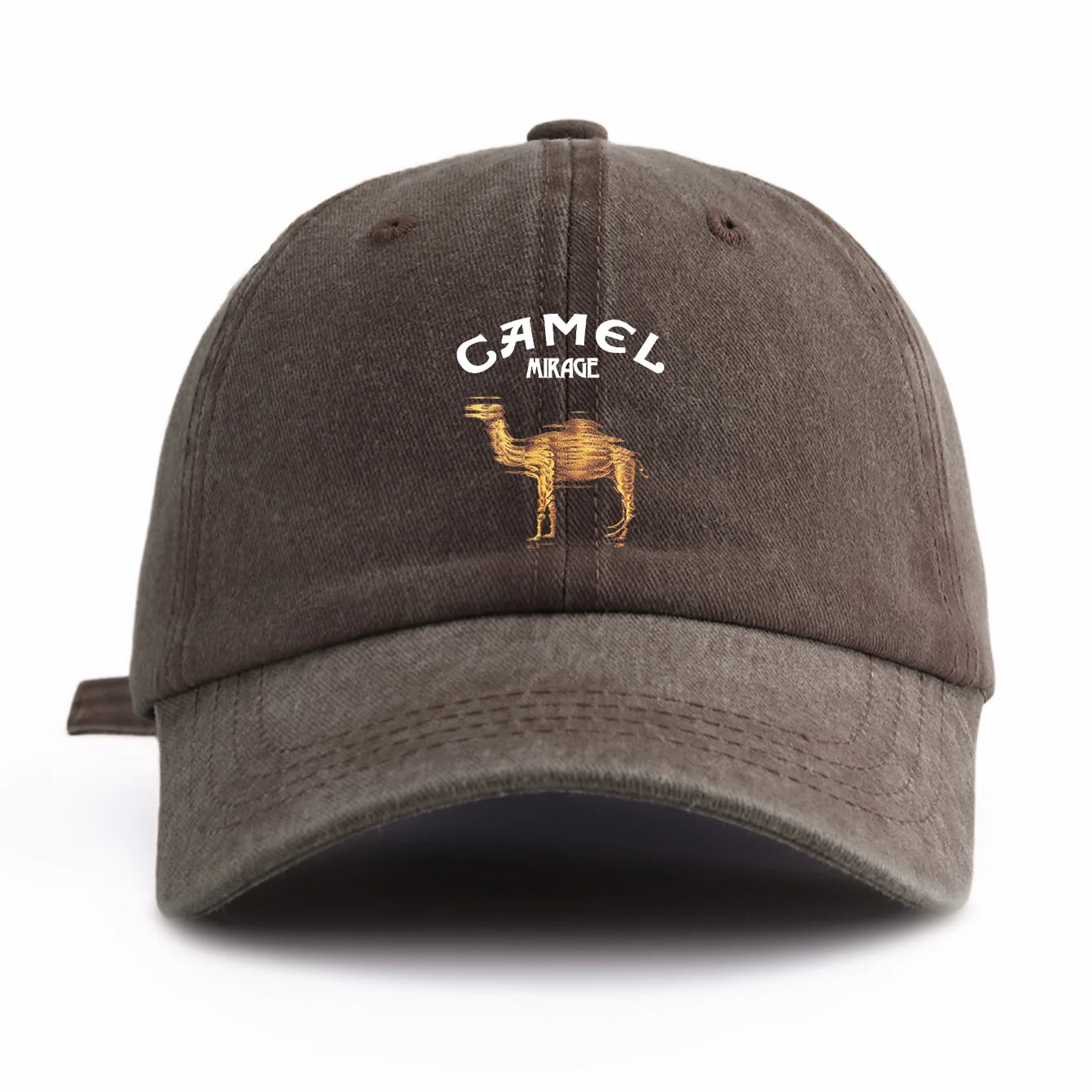 Camel Print Washed Retro Dad Baseball Cap