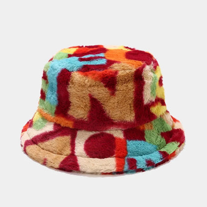 Colorful Digital Print Bucket Hat Women
