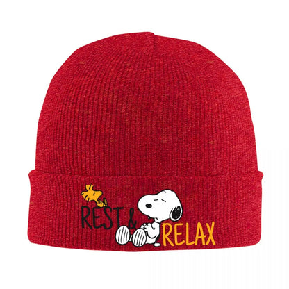 Snoopy Woodstock Peanuts Winter Knit Bucket Hat