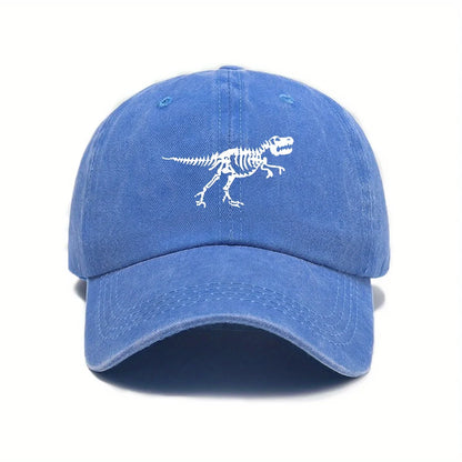 Dinosaur Skeleton Print Casual Street Baseball Cap