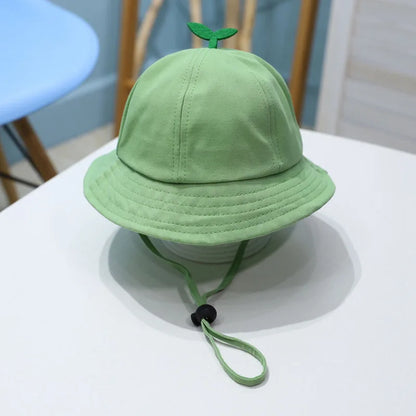 Kids Yellow Baby UV Sun Bucket Hat