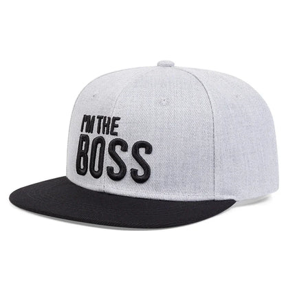 Unisex I'M THE BOSS Letter Embroidery Hip-hop Hats