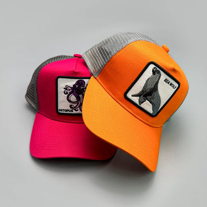 Niche Color Block Marine Animals Baseball Cap