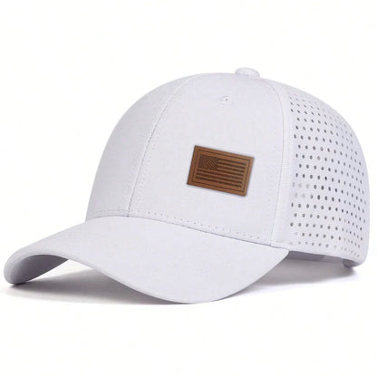 Unisex American Flag Label Baseball Net Caps