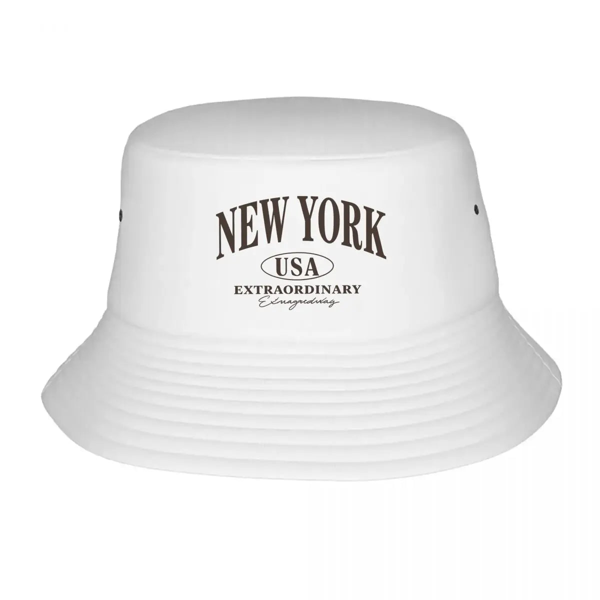 New York Text Classic Minimalist Winter Style Bucket Hat