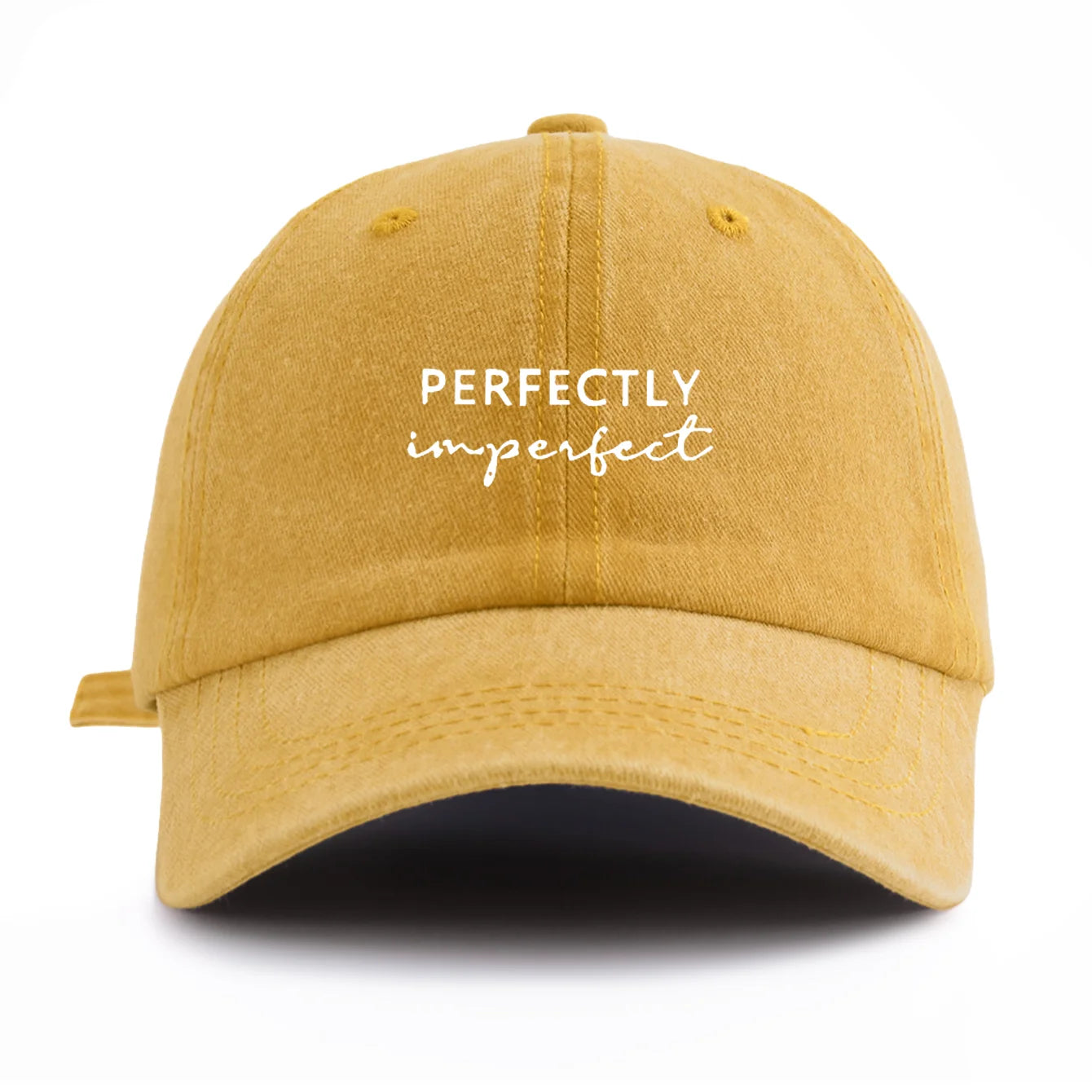 PERIMPFCT Print Minimalist Retro Washed Baseball Cap