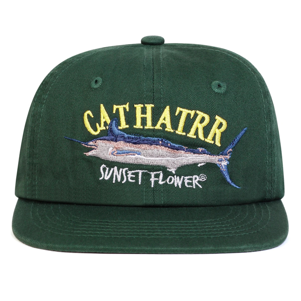 Sunset Flower Embroidered Hip Hop Cap