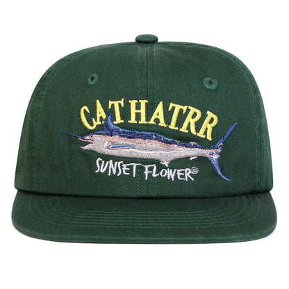 Sunset Flower Embroidered Hip Hop Cap