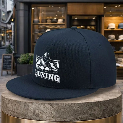 Boxing Streetwear Flat Brim Adjustable Snapback Cap