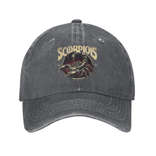 Scorpions Rock Band Washed Trucker Baseball Cap