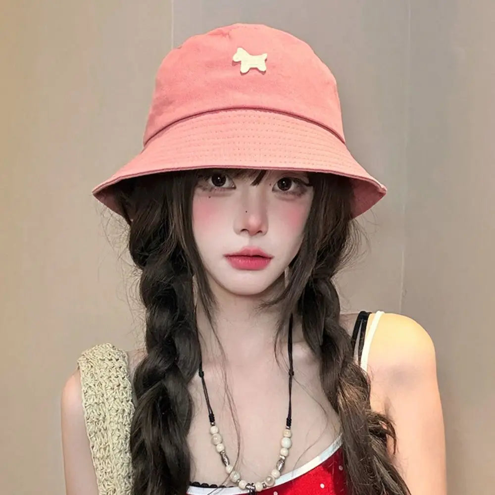 Cute Pony Large Brim Sun Protection Bucket Hat