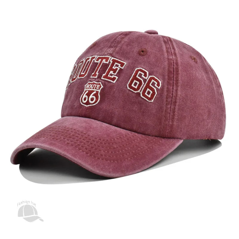 Route 66 Embroidered Baseball Cap