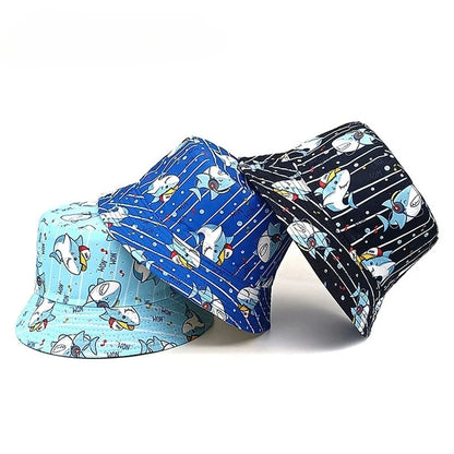 Cute Shark Cartoon Kids Bucket Hat