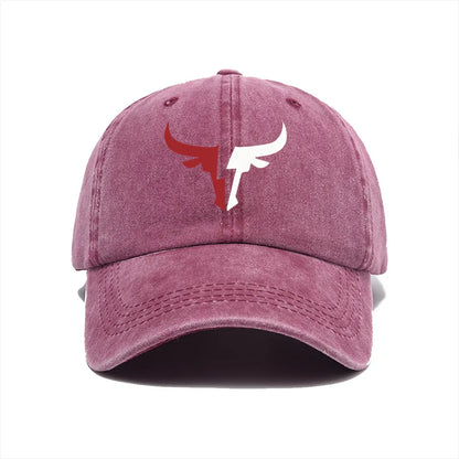 Unisex Vintage Bull Head Print Baseball Cap