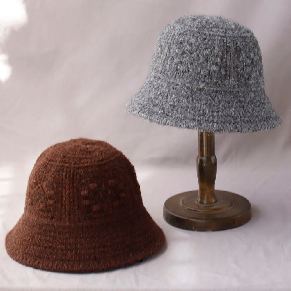 Korean Vintage Wool Bucket Hat