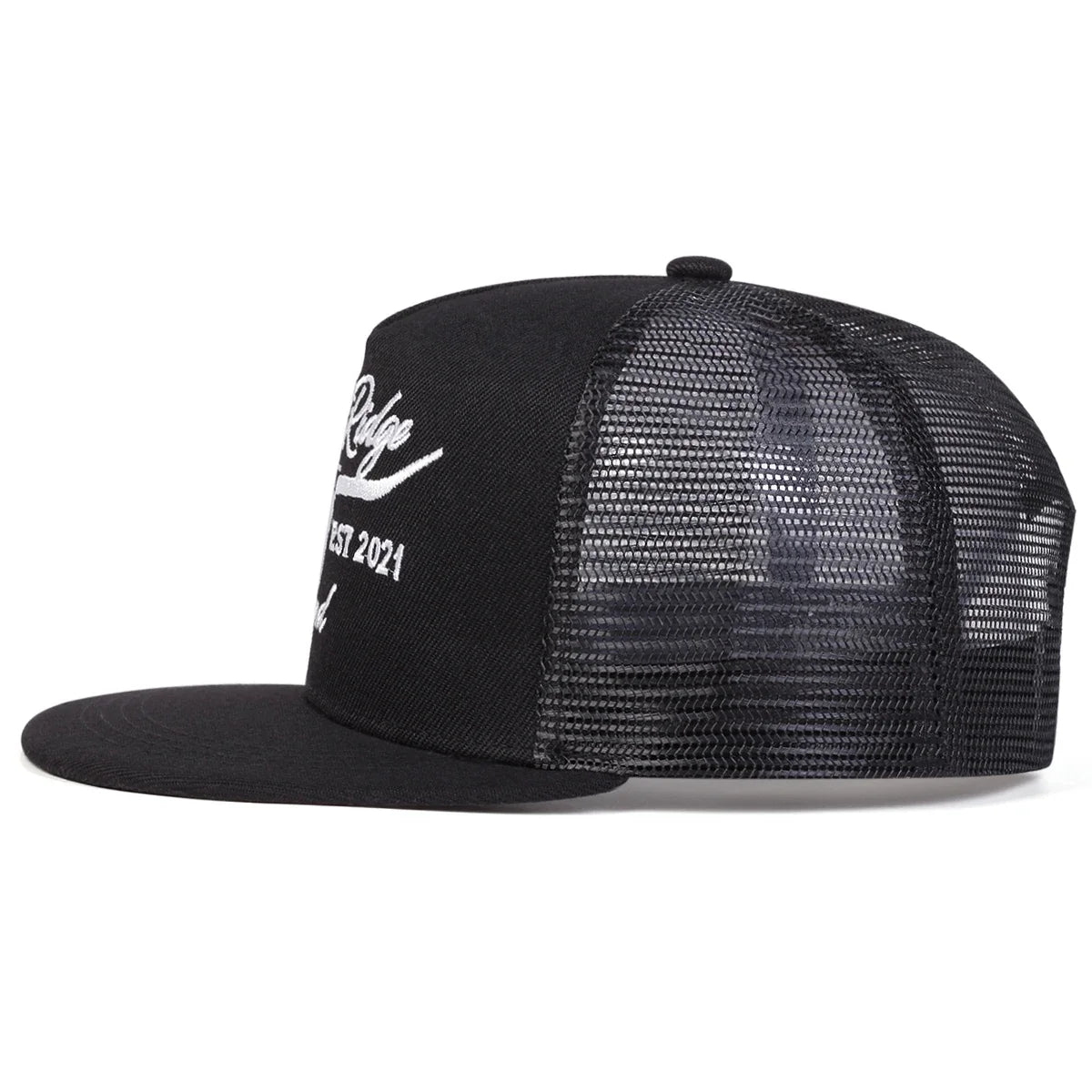 Bullhead Letter Embroidery Mesh Snapback Cap