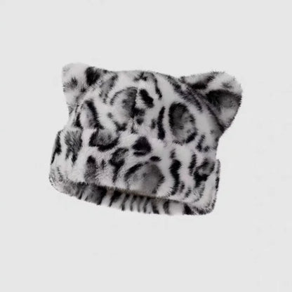 Luxury Fluffy Leopard Faux Fur Bucket Hat