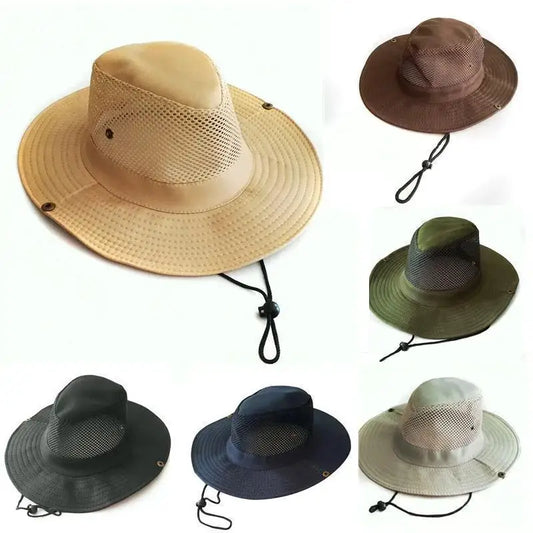 Wide Brim Straw Beach Sun Hat Men