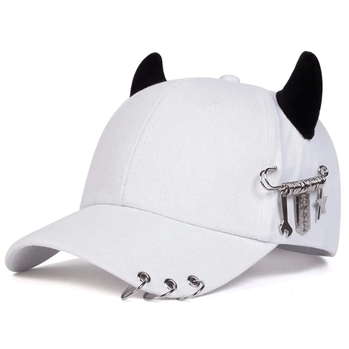 Cow Horn Iron Ring Baseball Cap