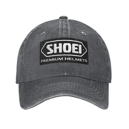 Shoei Motorcycle Helmets Washed Denim Baseball Cap