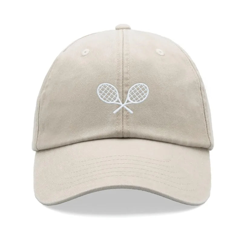 Retro Crossed Tennis Racket Baseball Cap