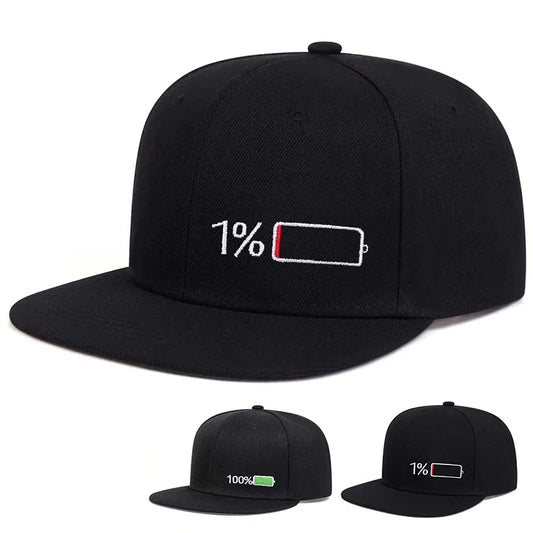 Unisex Battery Embroidery Hip-hop Hats