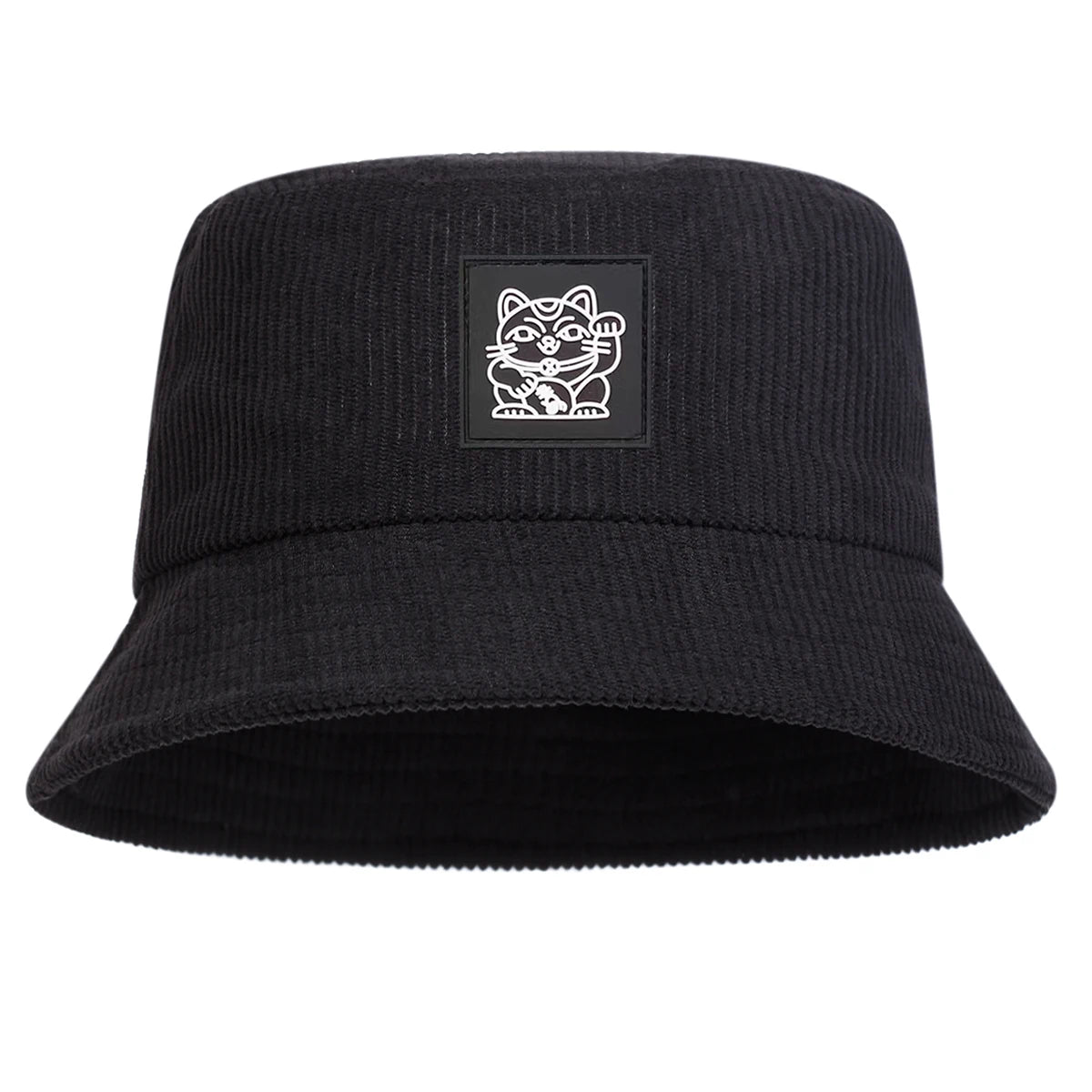 Lucky Cat Corduroy Bucket Hat