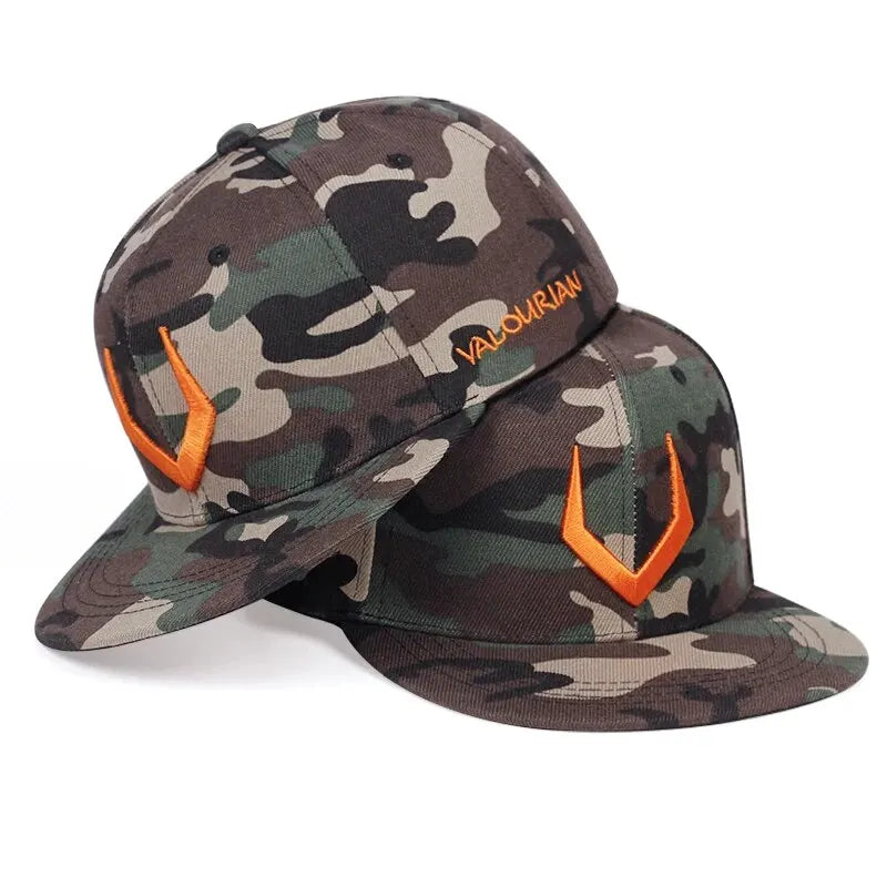 Simple V Embroidery Hip Hop Snapback