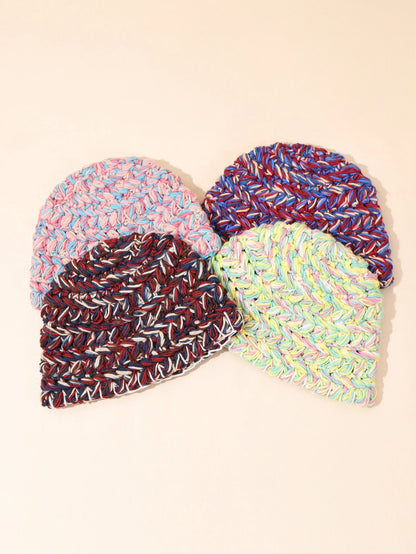 Vintage Pink Handmade Crochet Winter Bucket Hat