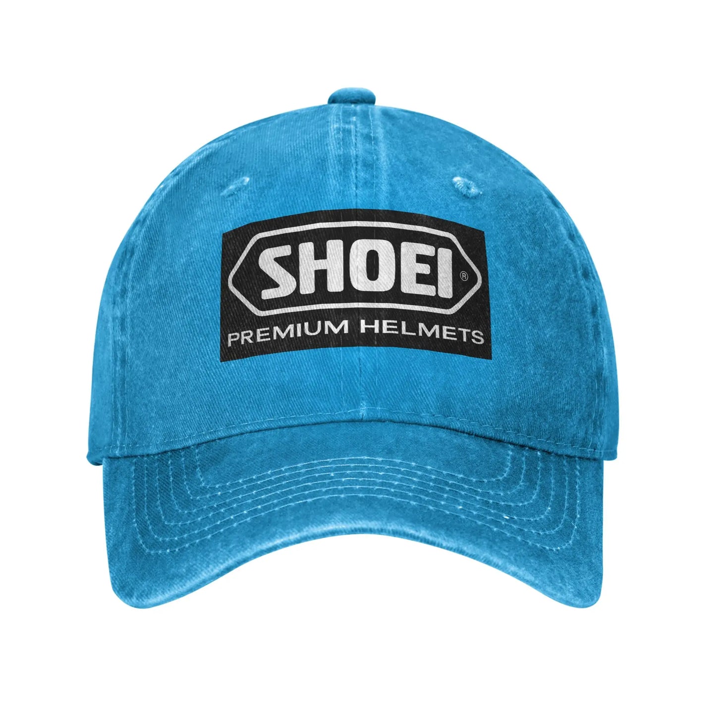 Shoei Motorcycle Helmets Washed Denim Baseball Cap