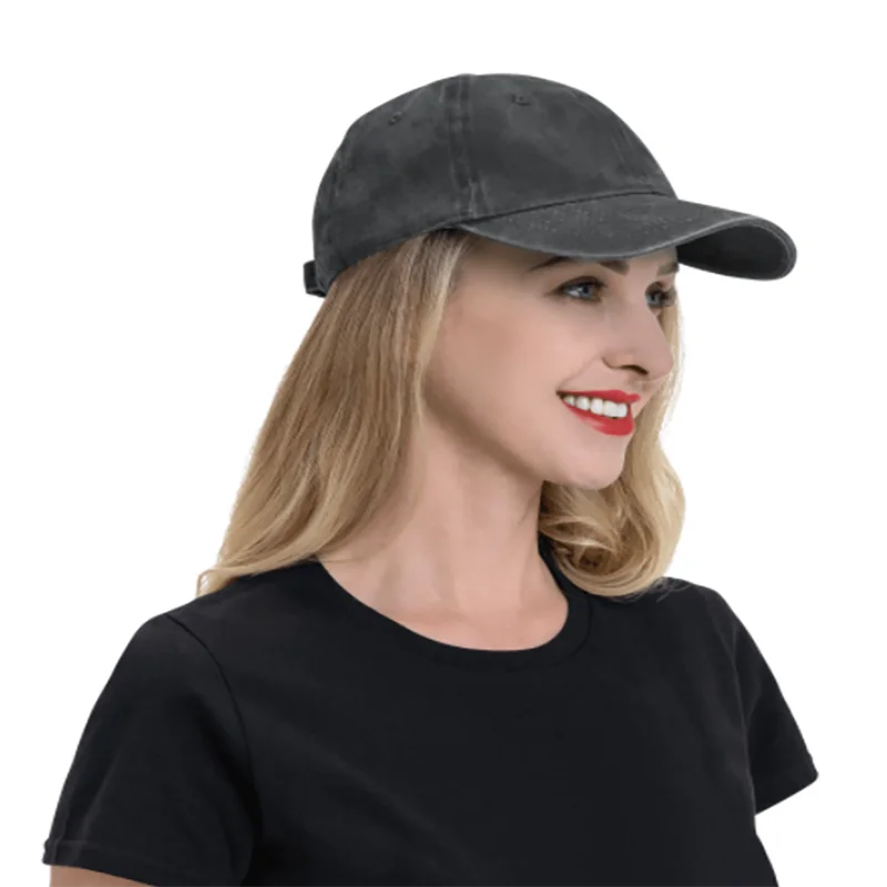 Cute Pig Face Distressed Denim Baseball Cap