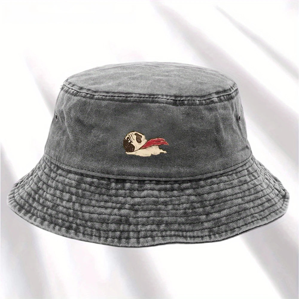 Vintage Dog Print Bucket Hat