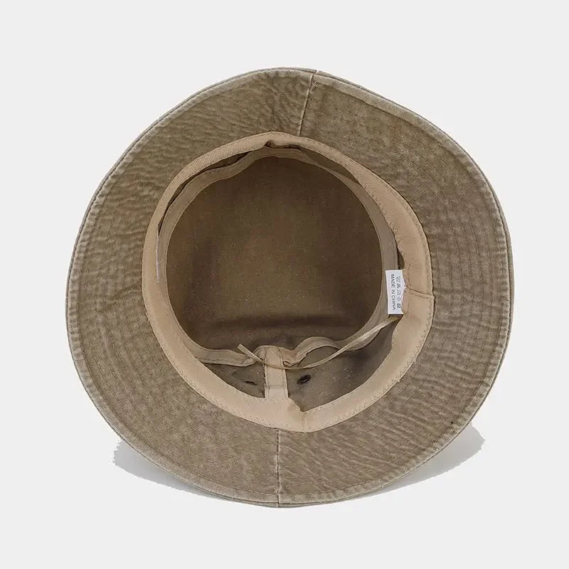 Spring Cotton Letter Travel Bucket Hat