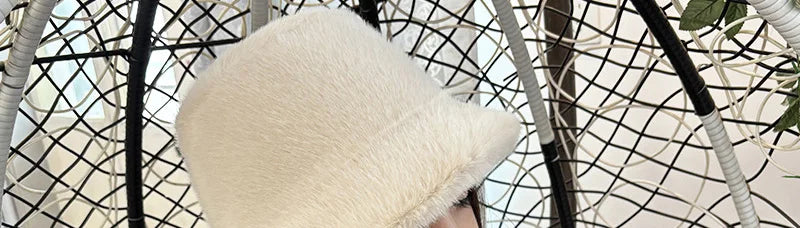 Leopard Faux Fur Plush Winter Bucket Hat