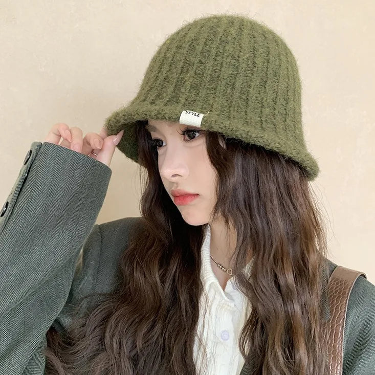 Knit Woolen Bucket Hat