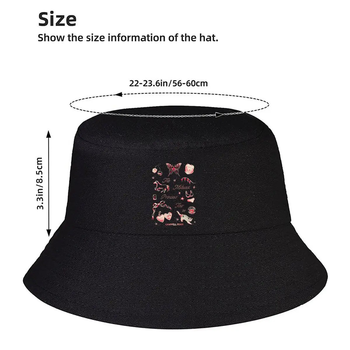 Chappell Roan Midwest Princess Coquette Pattern Bucket Hat
