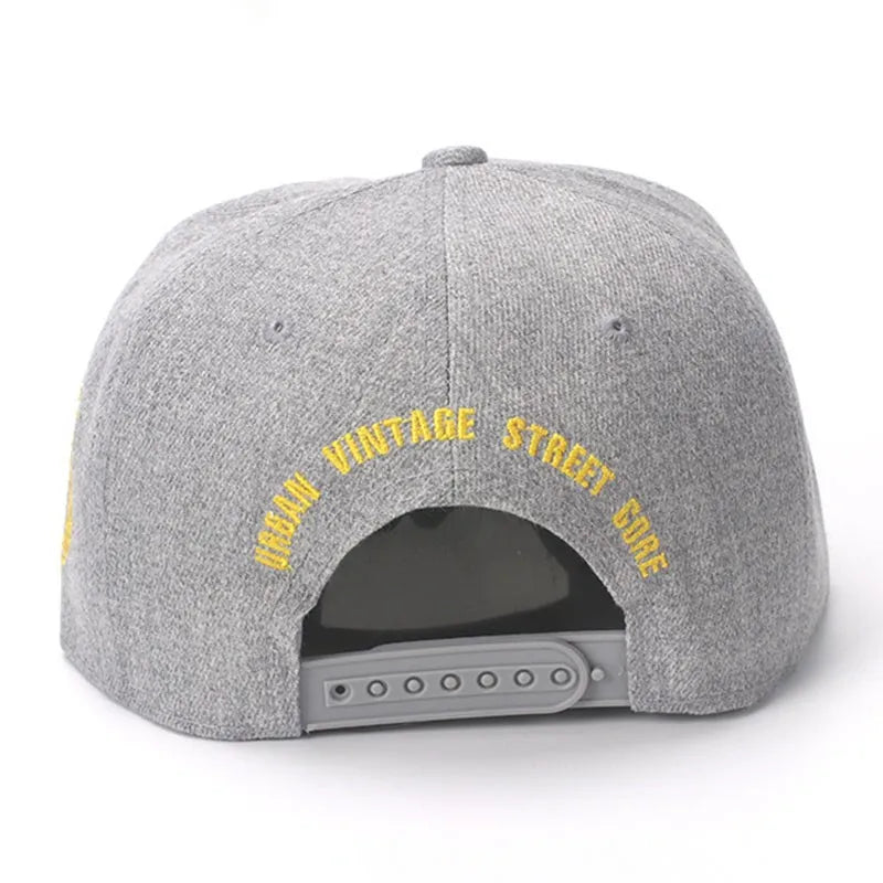 Embroidered Lightning Cotton Hip Hop Snapback Cap