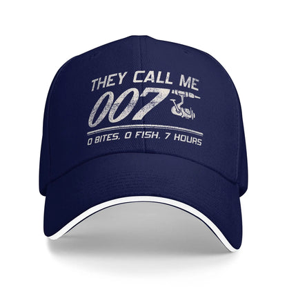 Funny Fishing 007 Angler Joke Snapback Baseball Cap