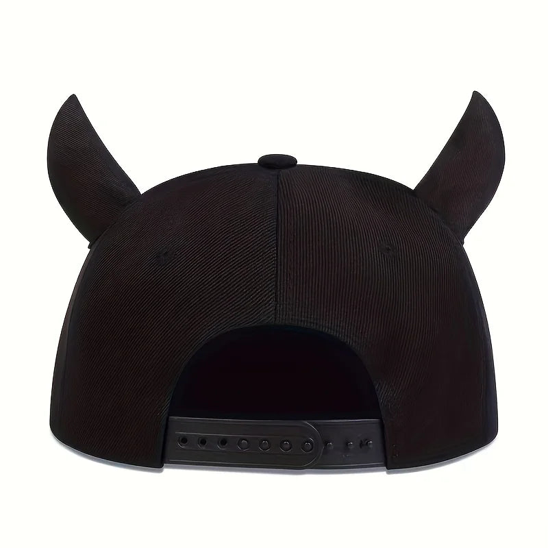 Unisex Personality P Letter Embroidery Ox Horn Hip-hop Hats