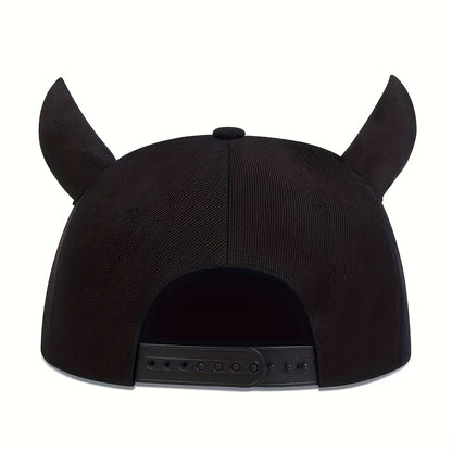 Unisex Personality P Letter Embroidery Ox Horn Hip-hop Hats