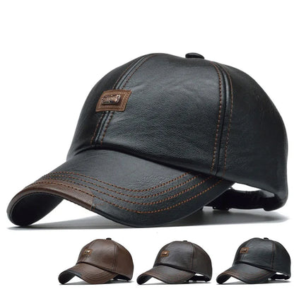 Leather Hip Hop Snapback Cap