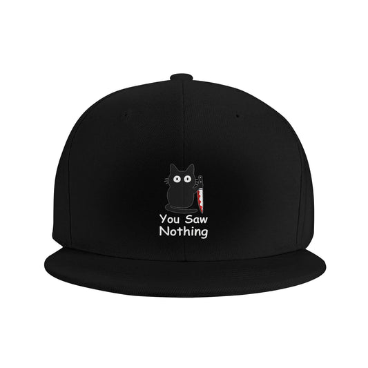 Black Cat Murder Cat Breathable Snapback Cap