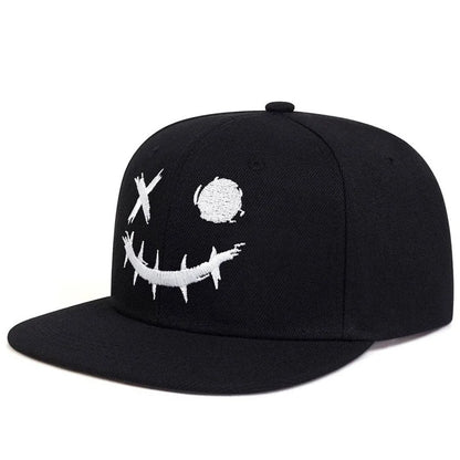 Unisex Halloween Pumpkin Embroidery Flat Brim Hip Hop Baseball Cap