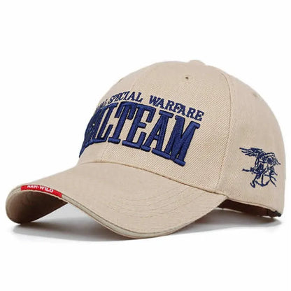SEALTEAM Letter Embroidery Outdoor Adjustable Baseball Cap