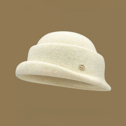 French Hepburn Retro Rolled Brim Bucket Hat