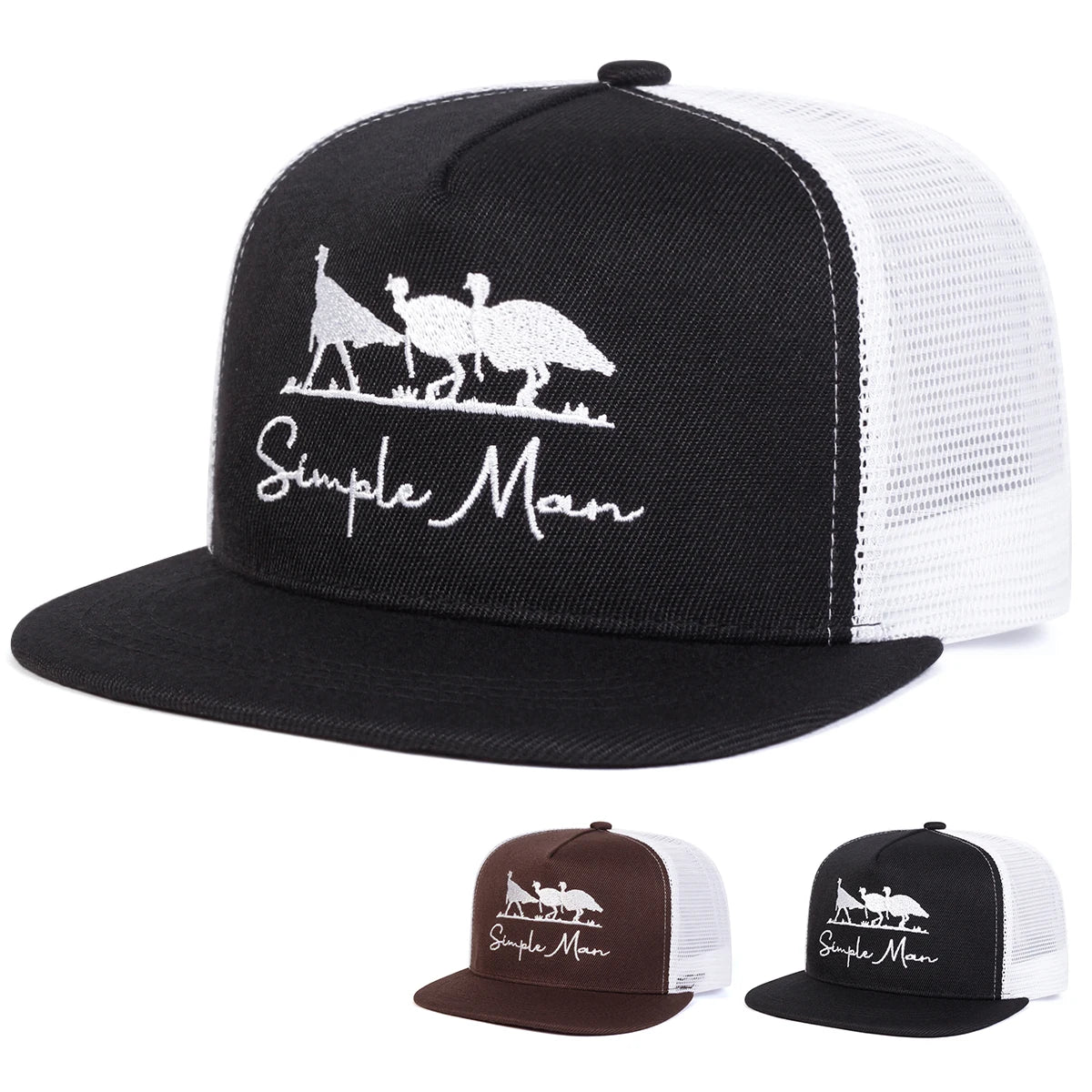 Unisex Simple Man Letter Embroidery Hip-hop Net Hats