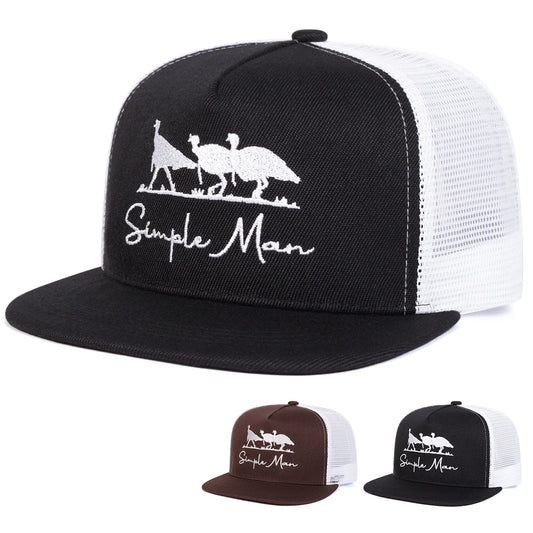Unisex Simple Man Letter Embroidery Hip-hop Net Hats