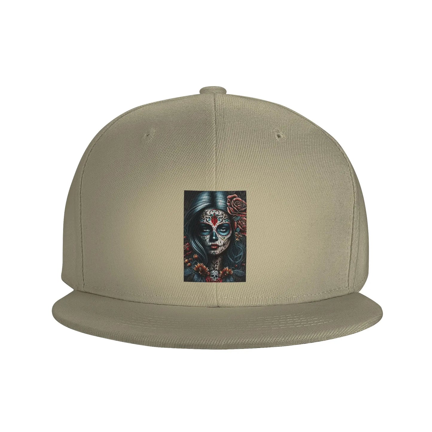 Mexico Skull Woman Vintage Dia De Los Muertos Snapback Cap