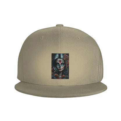 Mexico Skull Woman Vintage Dia De Los Muertos Snapback Cap