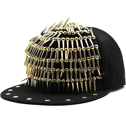 Luxury Rivet Punk Snapback Cap